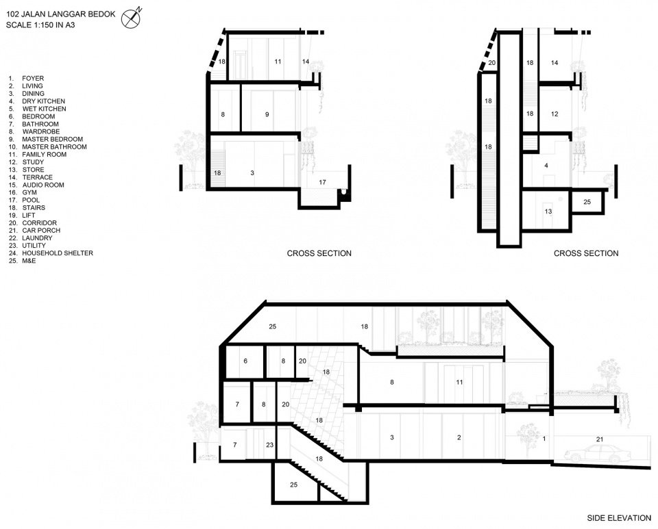 阴阳调和的混凝土住宅，新加坡 / HYLA Architects