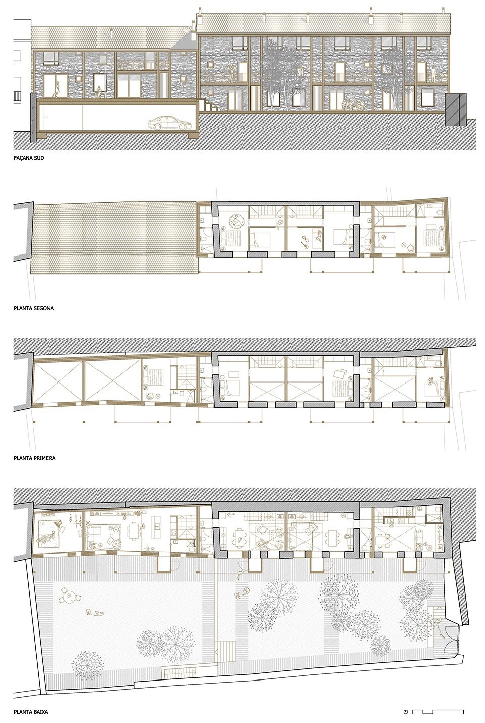 Can Biel 的 4 栋住宅，西班牙 / Sau Taller d’Arquitectura