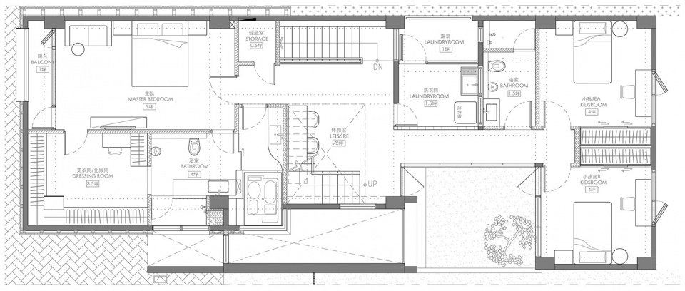 透天厝裡的三合院，高雄 / HAO Design