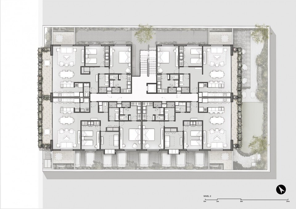 Hacienda Santa Bárbara 107 公寓，墨西哥 / Cuartopiso + Barragán Arquitectos