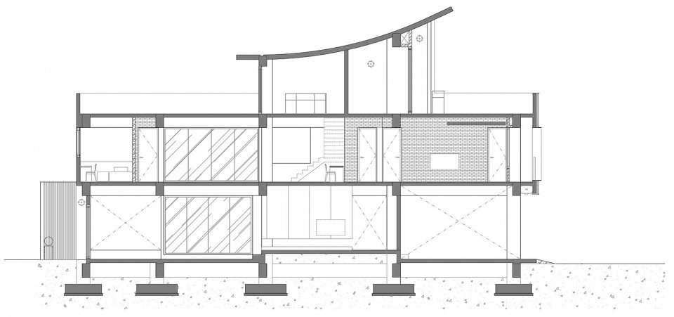 透天厝裡的三合院，高雄 / HAO Design