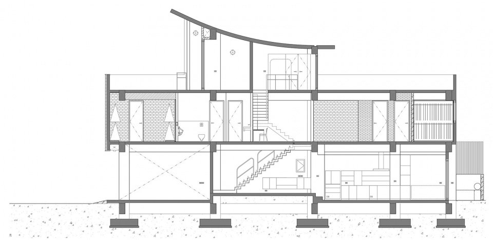 透天厝裡的三合院，高雄 / HAO Design