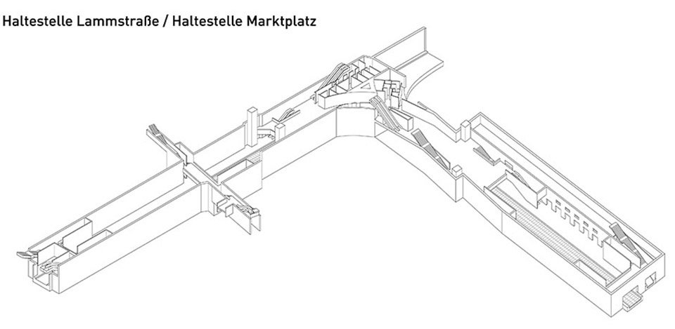 Karlsruhe 轻铁隧道，德国 / allmannwappner