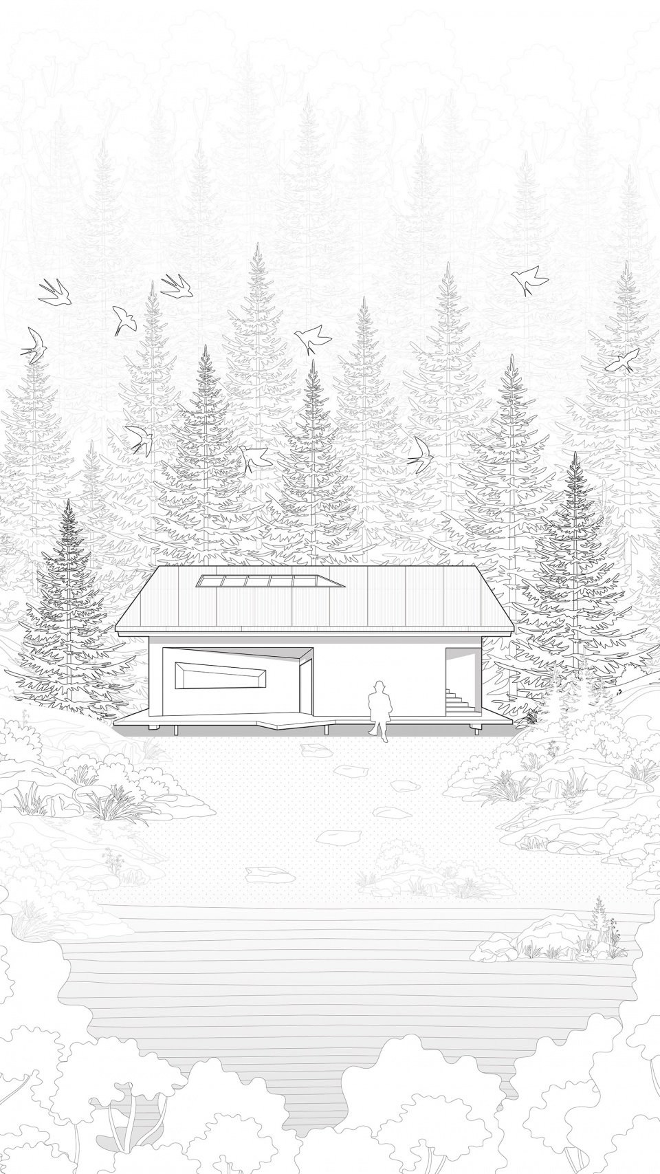 秦岭宿集 空山九帖书店·王维的寂寞、山果落餐厅 / STUDIO QI