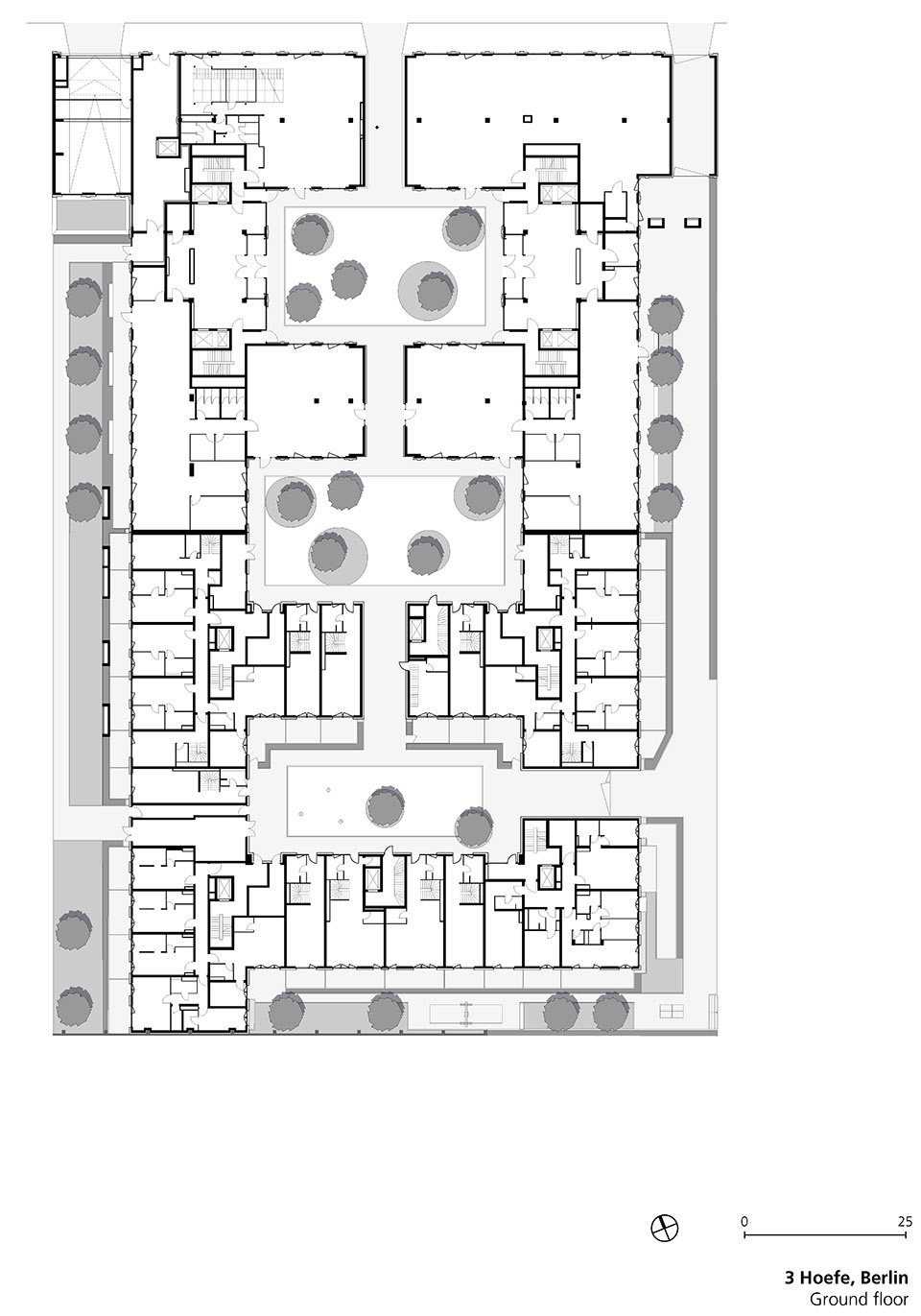 三庭院建筑综合体，德国 / TCHOBAN VOSS Architekten