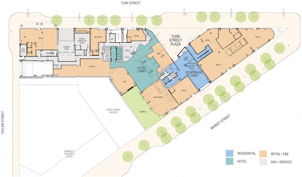 Serif 公寓和 The Line 酒店,旧金山 / Handel Architects Serif 公寓和 The Line 酒店,旧金山 / Handel Architects
