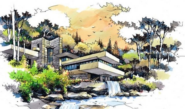 流水别墅,一种别样的美! 流水别墅,一种别样的美!