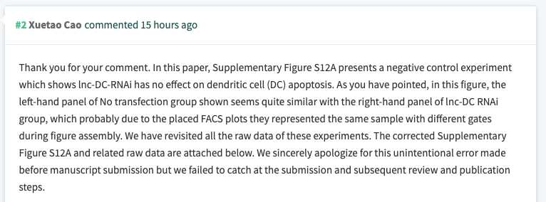 曹雪涛院士今日提供原始图片，已对受质疑的 6 篇论文进行解释