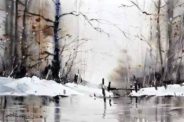 画里有建筑，也有故乡