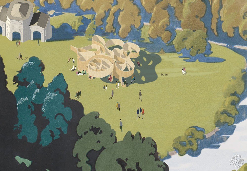 伦敦肯辛顿花园的蛇形艺廊 伦敦肯辛顿花园的蛇形艺廊