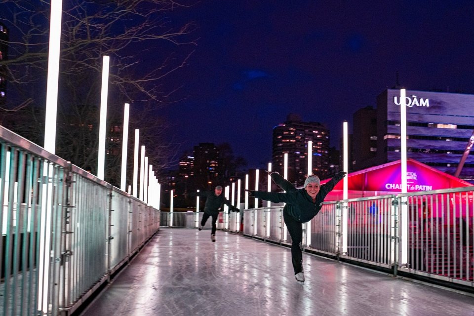 第 24 届蒙特利尔灯光节“环形冰场”装置 / Montréal en Lumière