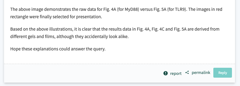 曹雪涛院士今日提供原始图片，已对受质疑的 6 篇论文进行解释