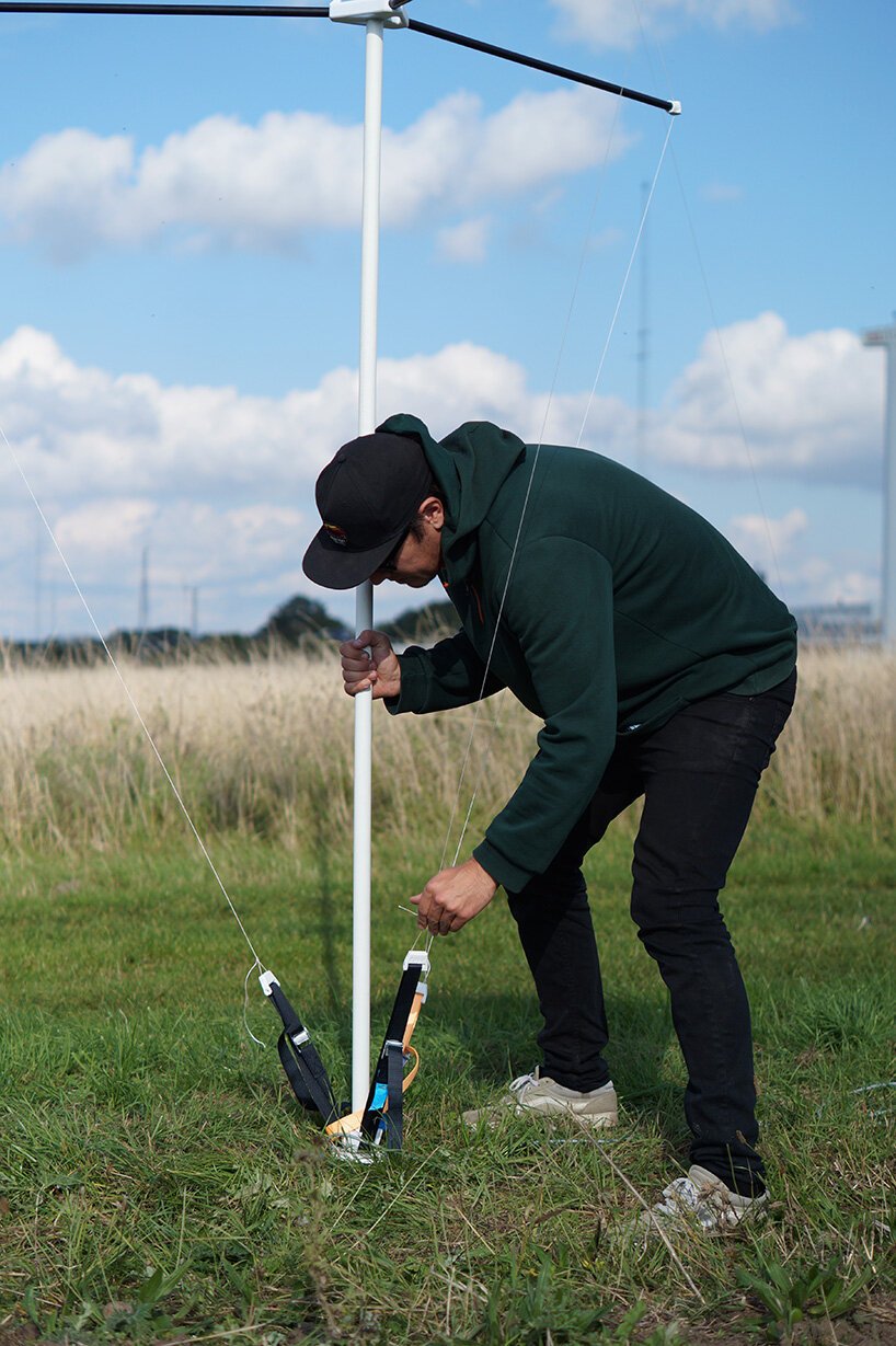 the wind catcher by KiteX is a portable power generating wind turbine