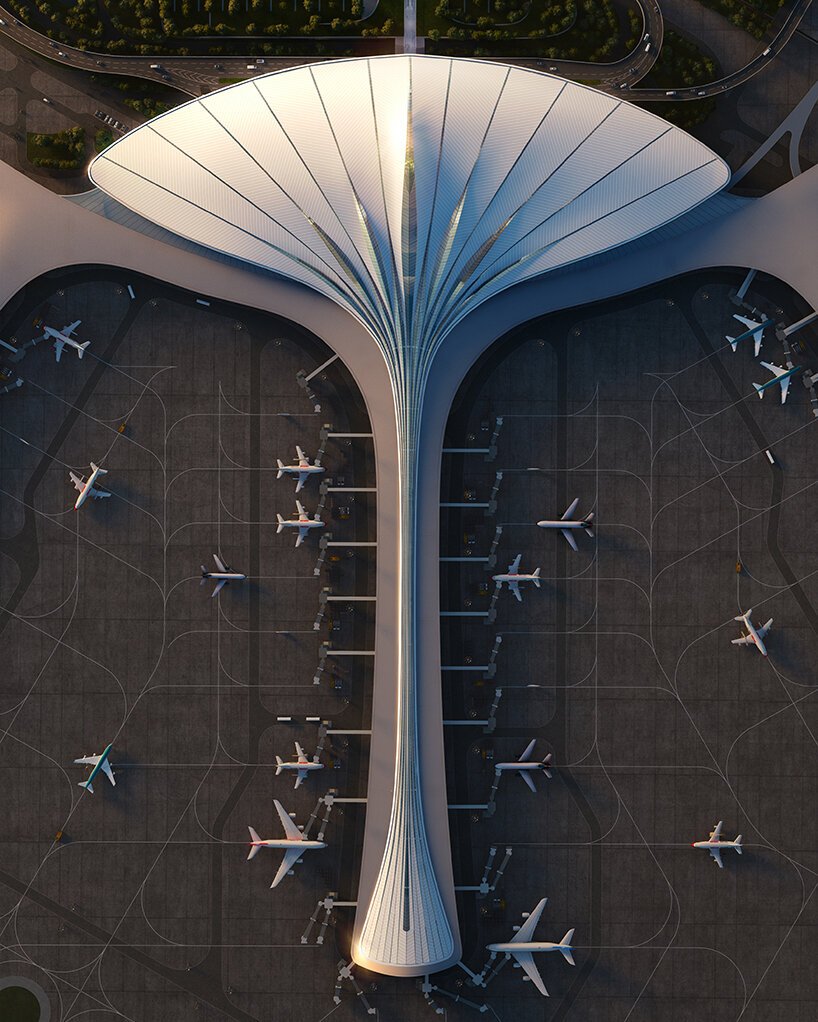 MAD 建筑事务所公布长春机场有机航站楼设计 MAD 建筑事务所公布长春机场有机航站楼设计