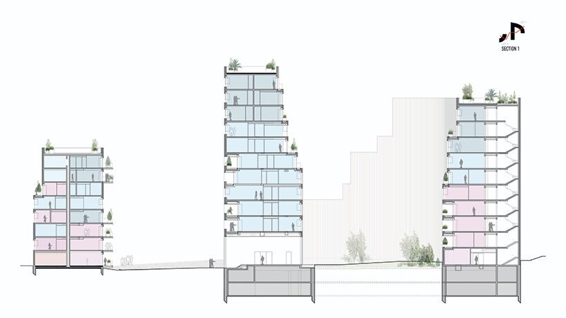 MVRDV 将住宅区塑造为法国雷恩的地质结构 MVRDV 将住宅区塑造为法国雷恩的地质结构