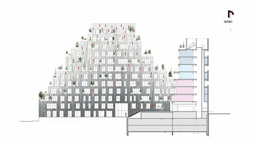 MVRDV 将住宅区塑造为法国雷恩的地质结构 MVRDV 将住宅区塑造为法国雷恩的地质结构