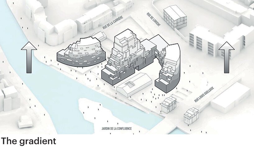 MVRDV 将住宅区塑造为法国雷恩的地质结构 MVRDV 将住宅区塑造为法国雷恩的地质结构
