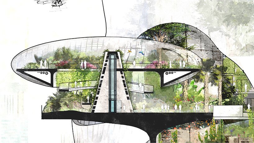 OBMI 的“aera”垂直度假村提出了景观绿洲的有机堆叠 OBMI 的“aera”垂直度假村提出了景观绿洲的有机堆叠