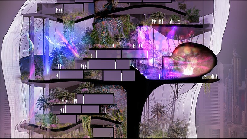 OBMI 的“aera”垂直度假村提出了景观绿洲的有机堆叠 OBMI 的“aera”垂直度假村提出了景观绿洲的有机堆叠