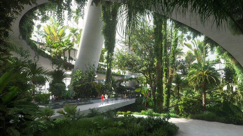 OBMI 的“aera”垂直度假村提出了景观绿洲的有机堆叠 OBMI 的“aera”垂直度假村提出了景观绿洲的有机堆叠