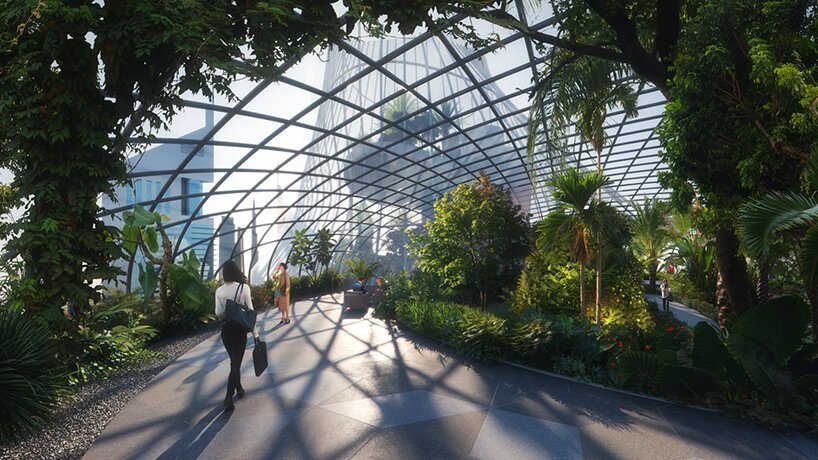 OBMI 的“aera”垂直度假村提出了景观绿洲的有机堆叠 OBMI 的“aera”垂直度假村提出了景观绿洲的有机堆叠