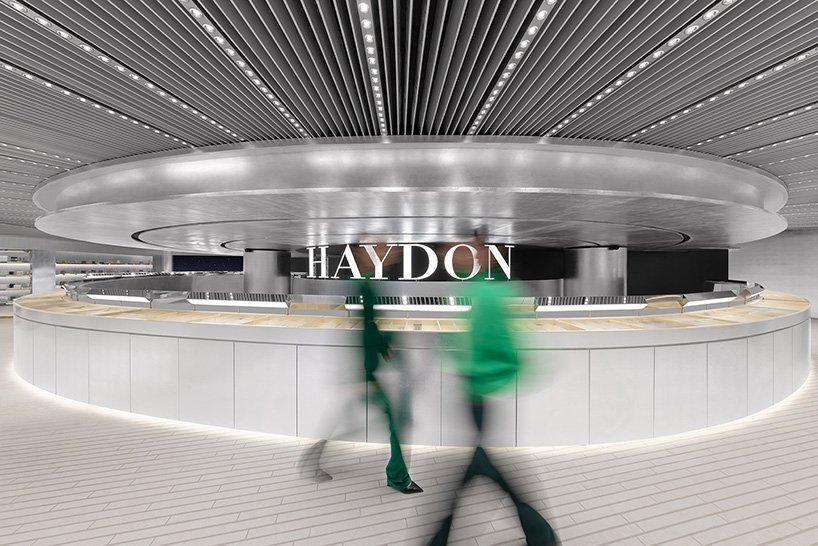 aerospace materials + reflective surfaces complete HAYDON retail space in hangzhou, china