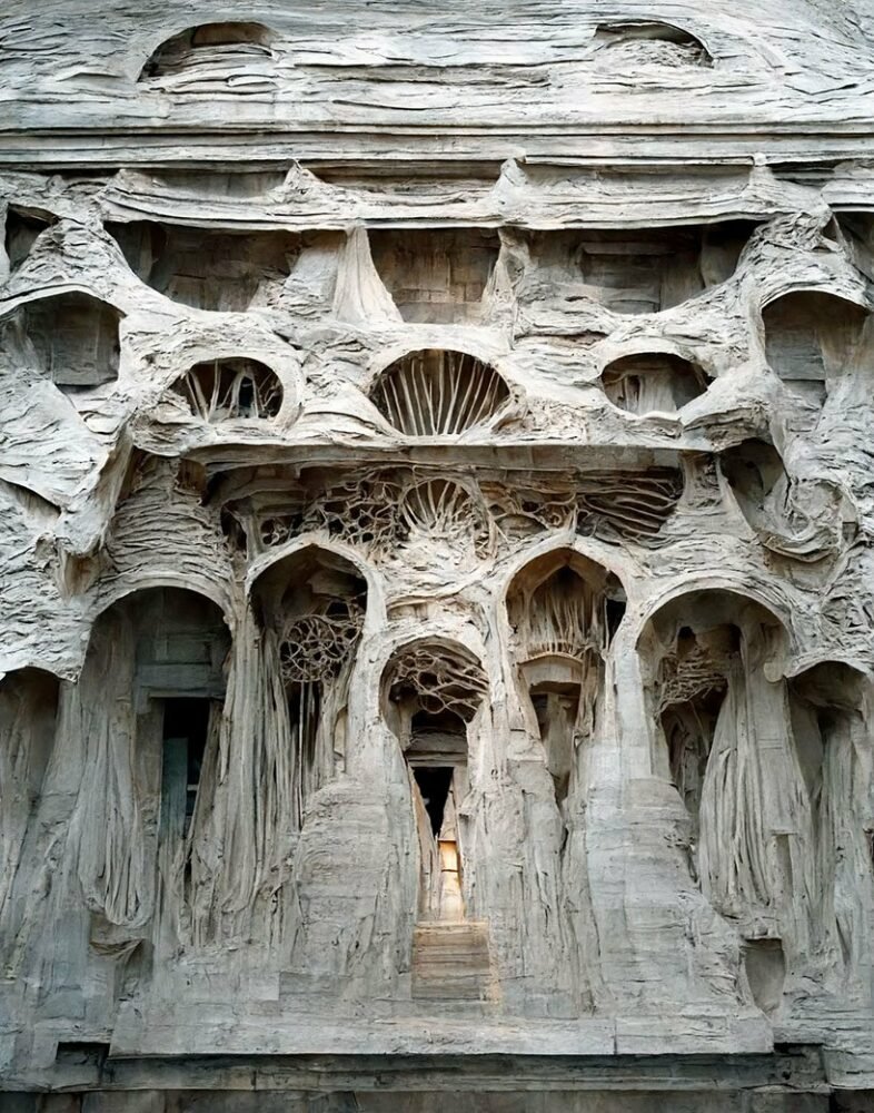 人工智能对巴洛克建筑的探索设想了由丝绸和石头制成的复杂立面 人工智能对巴洛克建筑的探索设想了由丝绸和石头制成的复杂立面