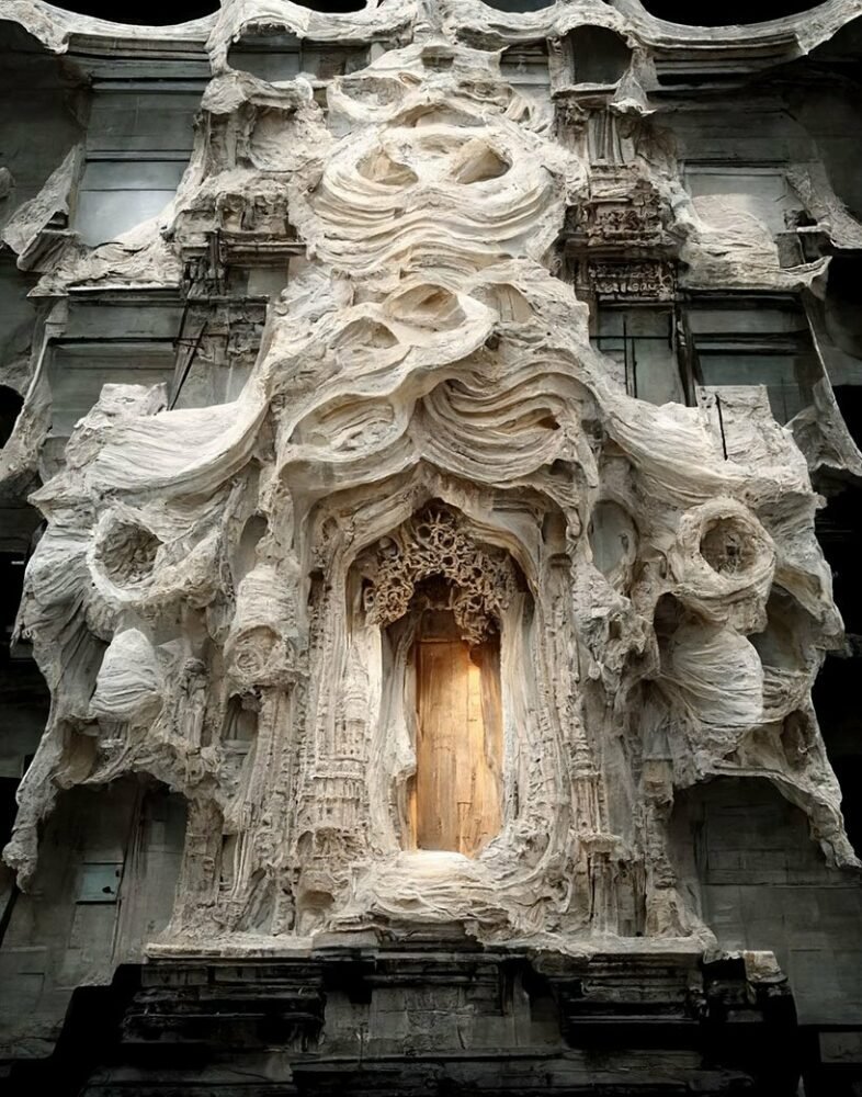 人工智能对巴洛克建筑的探索设想了由丝绸和石头制成的复杂立面 人工智能对巴洛克建筑的探索设想了由丝绸和石头制成的复杂立面