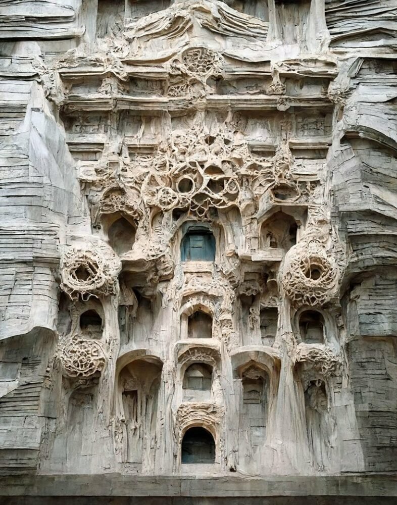 人工智能对巴洛克建筑的探索设想了由丝绸和石头制成的复杂立面 人工智能对巴洛克建筑的探索设想了由丝绸和石头制成的复杂立面