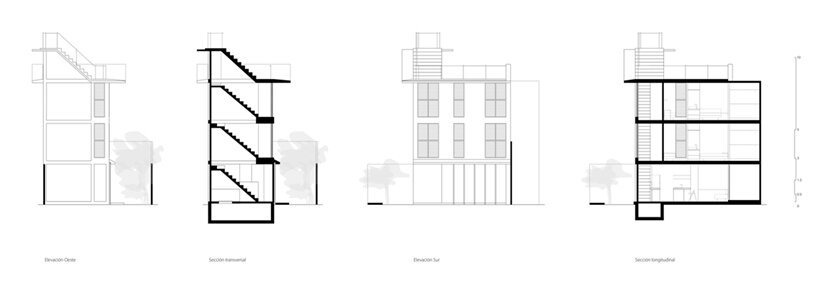a lush garden grows the entire height of albor arquitectos’tower house in cuba