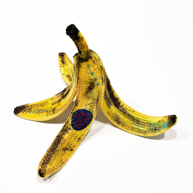 alicja kozlowska creates realistic embroidered felt sculptures of everyday objects