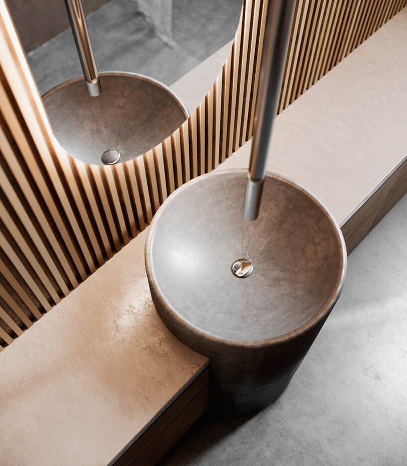 curved surfaces and warm tones give shape to this residential interior in greece by kordas architects