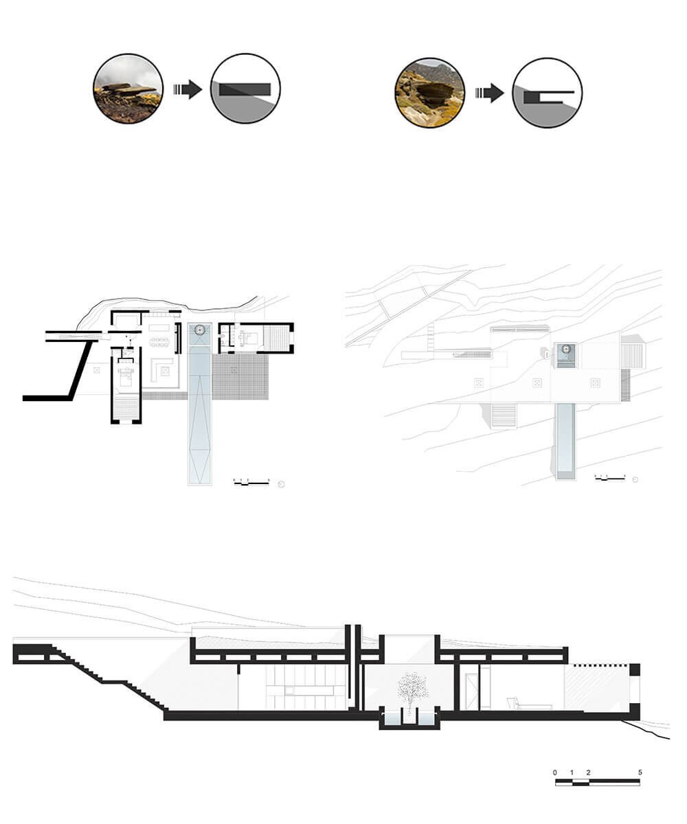 阿里斯蒂德斯达拉斯建筑师事务所将“游泳池别墅”融入蒂诺斯岛崎岖的景观中