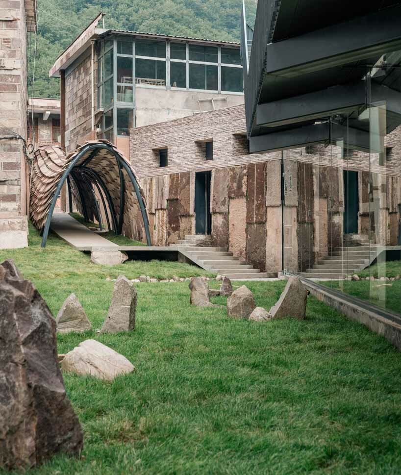 taihang xinyu art museum organically grows out of its rough terrain in rural china