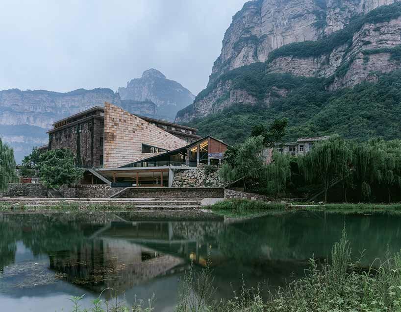 taihang xinyu art museum organically grows out of its rough terrain in rural china