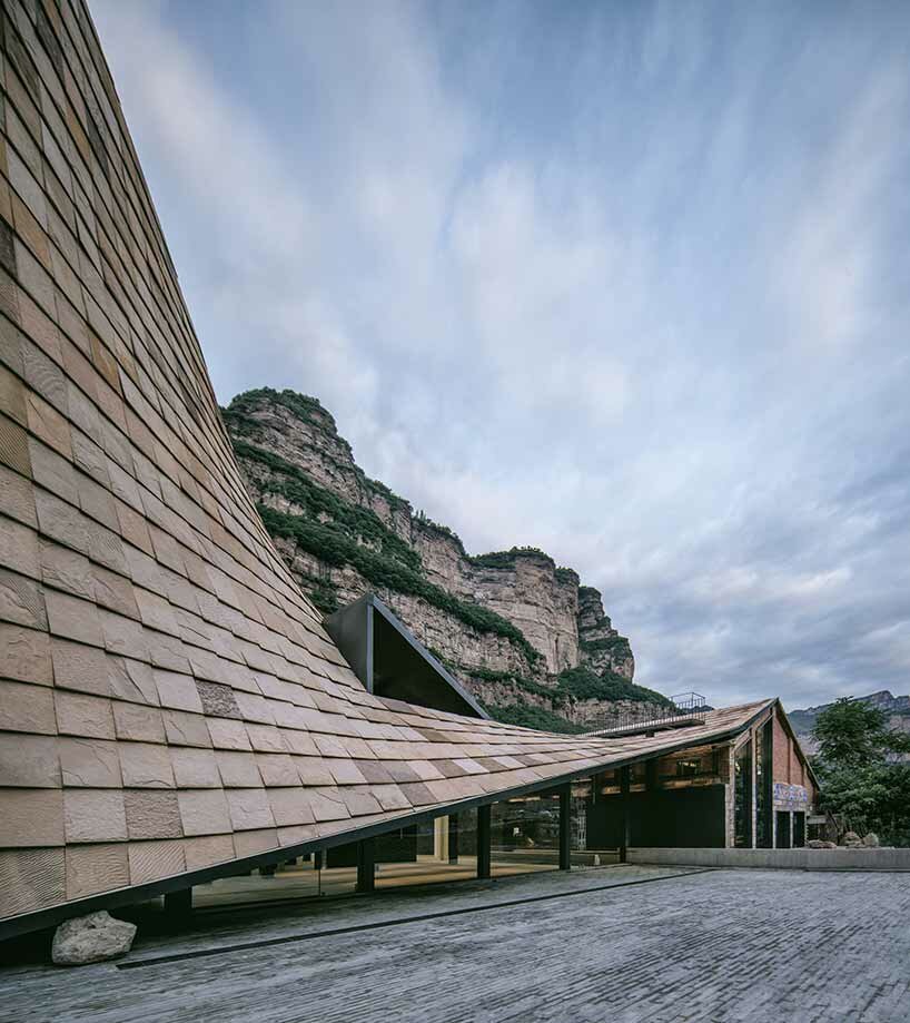 taihang xinyu art museum organically grows out of its rough terrain in rural china