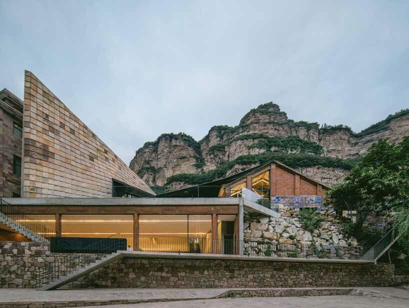 taihang xinyu art museum organically grows out of its rough terrain in rural china