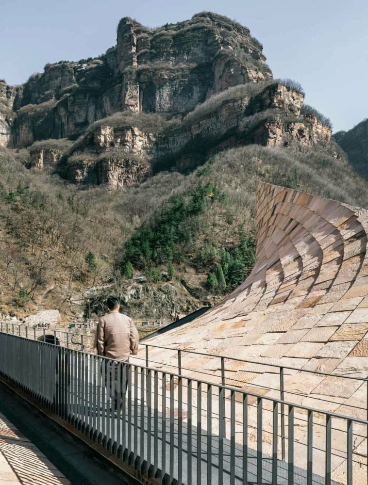 taihang xinyu art museum organically grows out of its rugged topography in rural china