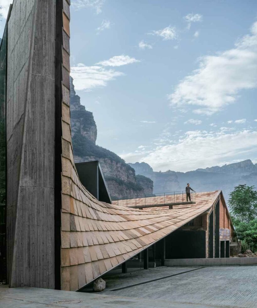 taihang xinyu art museum organically grows out of its rugged topography in rural china