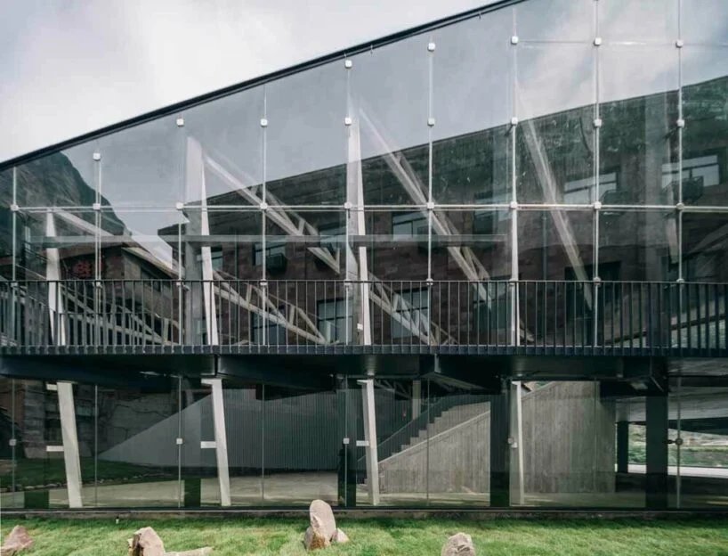 taihang xinyu art museum organically grows out of its rugged topography in rural china
