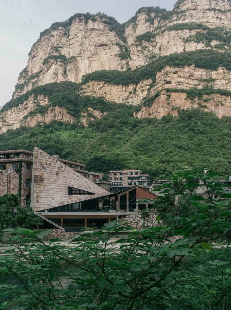 taihang xinyu art museum organically grows out of its rugged topography in rural china