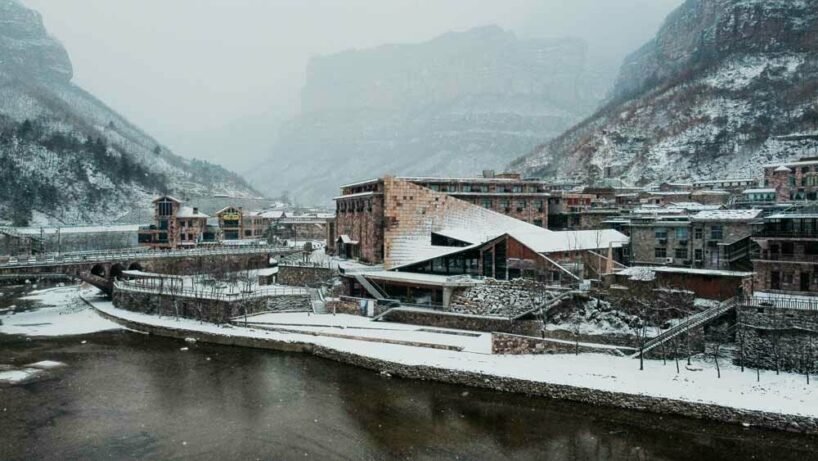 taihang xinyu art museum organically grows out of its rugged topography in rural china