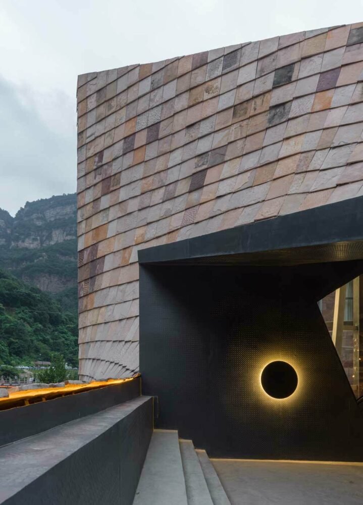 taihang xinyu art museum organically grows out of its rugged topography in rural china