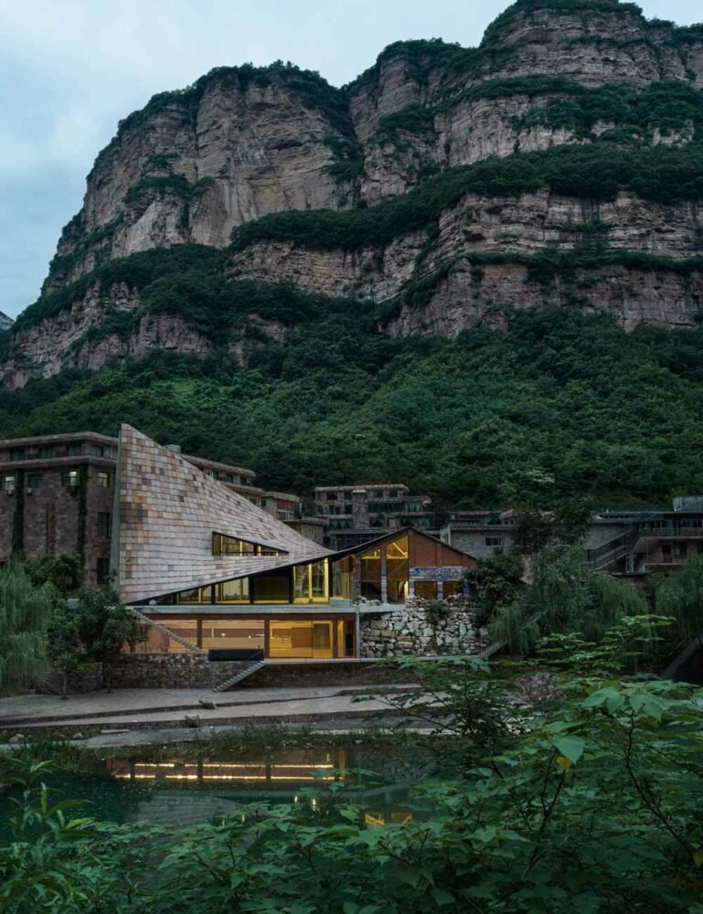 taihang xinyu art museum organically grows out of its rugged topography in rural china