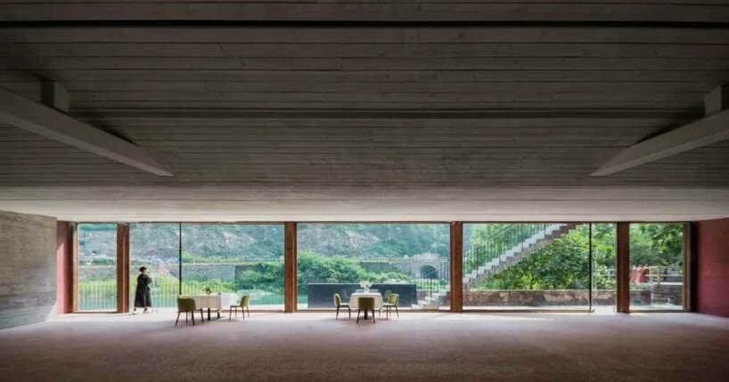 taihang xinyu art museum organically grows out of its rugged topography in rural china