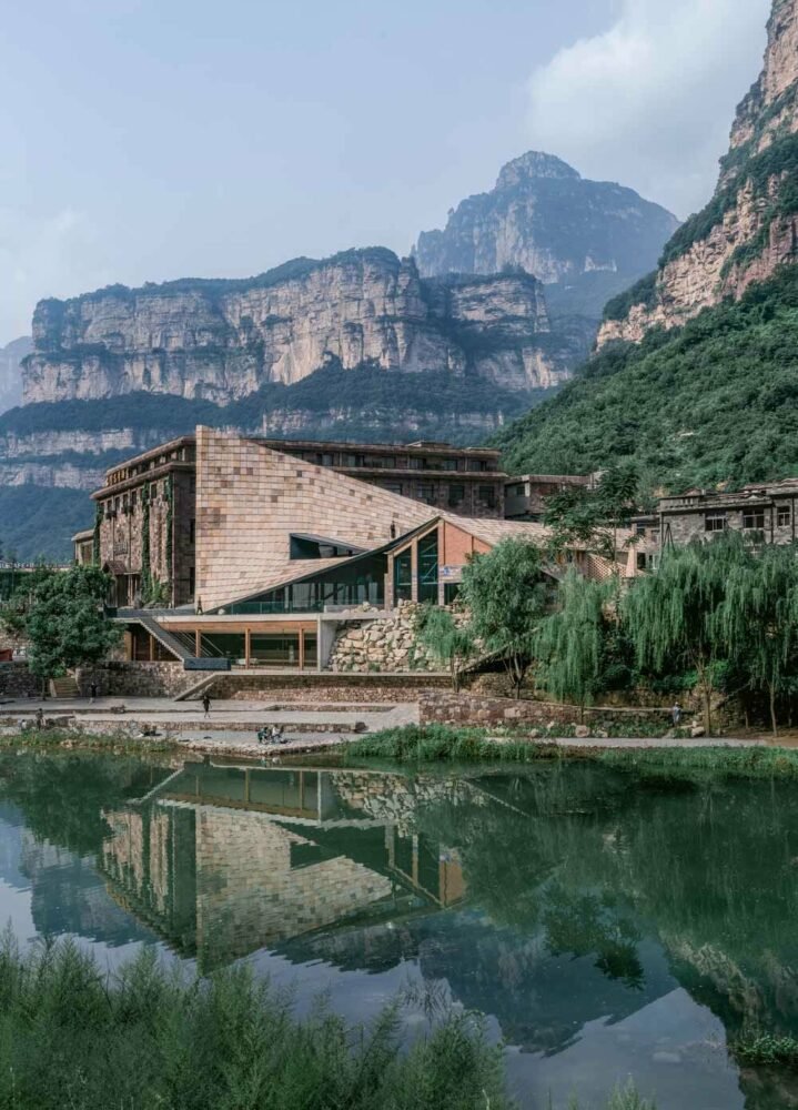 taihang xinyu art museum organically grows out of its rugged topography in rural china