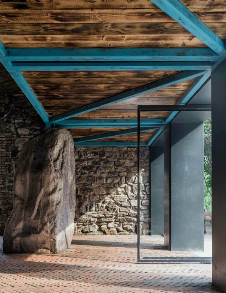 taihang xinyu art museum organically grows out of its rugged topography in rural china