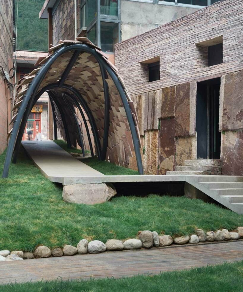 taihang xinyu art museum organically grows out of its rugged topography in rural china
