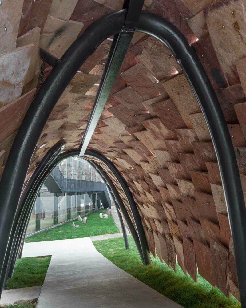 taihang xinyu art museum organically grows out of its rugged topography in rural china