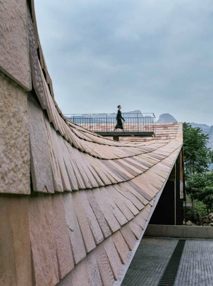 taihang xinyu art museum organically grows out of its rugged topography in rural china